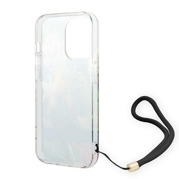 Guess Guohcp14Xhflsb Iphone 14 Pro Max6,7 Niebieski/Blue Hardcase Flower Strap