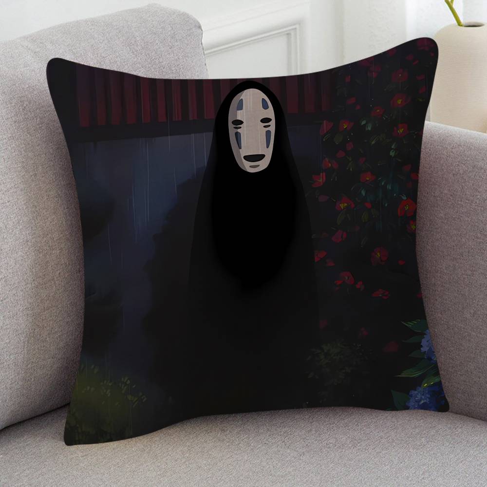 Anime Spirited Away Cute Cartoon L Game Cushion Cover Pillowcase Upholstery Sofa Throw Pillow Home Decor Pillowcas