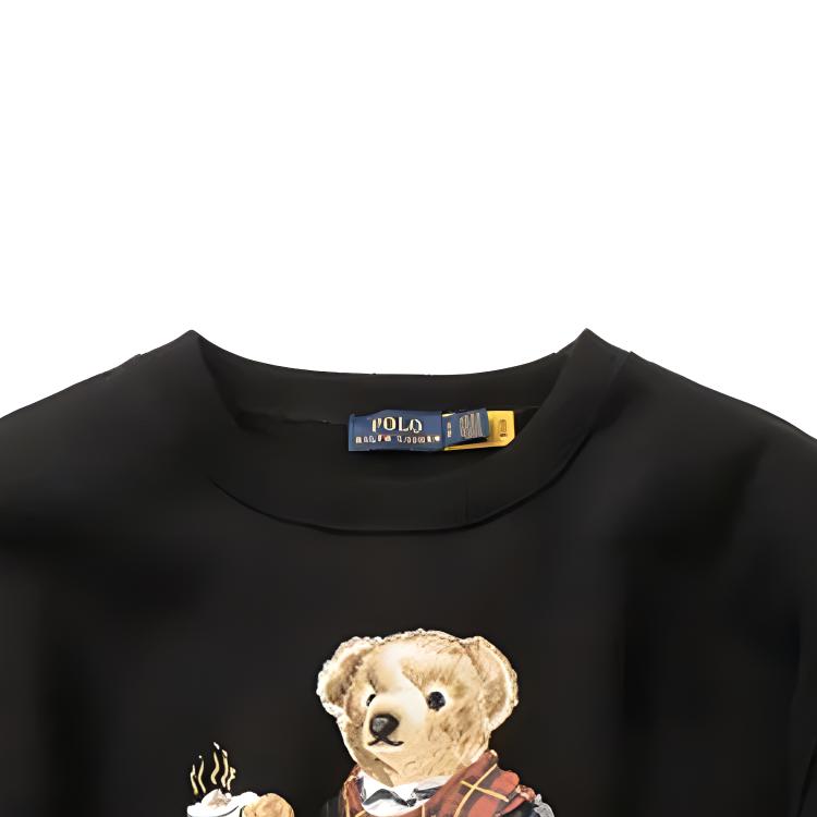 Polo Ralph Lauren Bear Print Crewneck Sweatshirt Women Sweatshirt Black 211823689-001