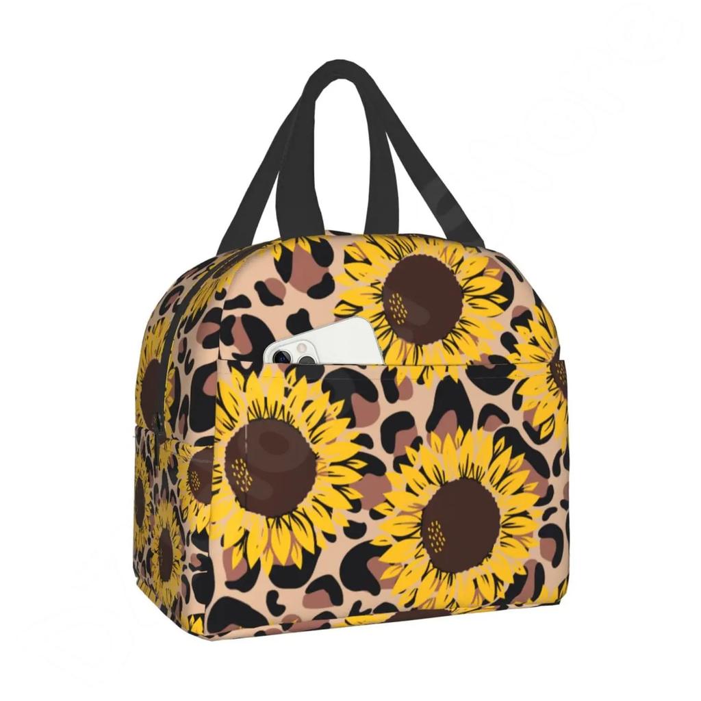Sunflower Lunch Bag You Are My Sunshine Insulated Lunch Box Cooler Thermal Waterproof Reusable Tote Bag for Women Work Picnic