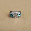 Cute Women Men Simple Design Rings Vintage Owl Frog Smiling Ring For Woman Girl Ancient Silver Color Retro Punk Jewelry Gift
