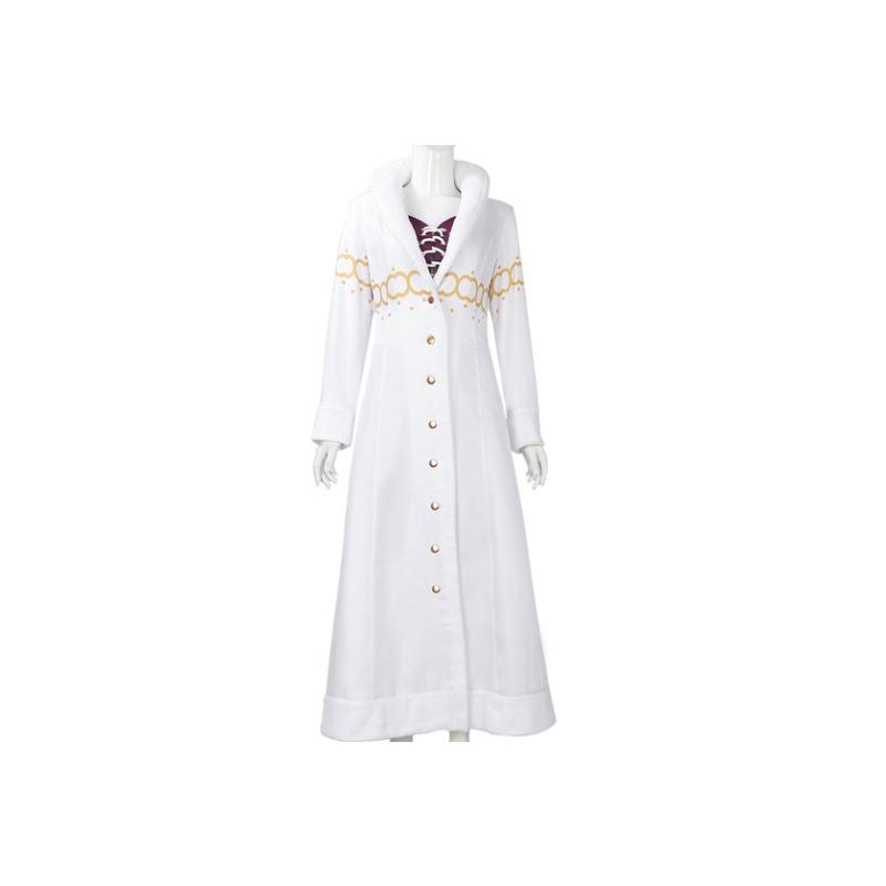ONE PIECE Robin cos suit, fur collar coat Nicole Robin, anime character cos suit S
