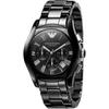 Valente Large Black Ceramic Men's Quartz Chronograph with Date AR1400