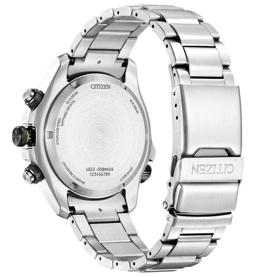 Citizen Orologio Eco-Drive Perpetual World Time Zaffiro SS JV1006-51L