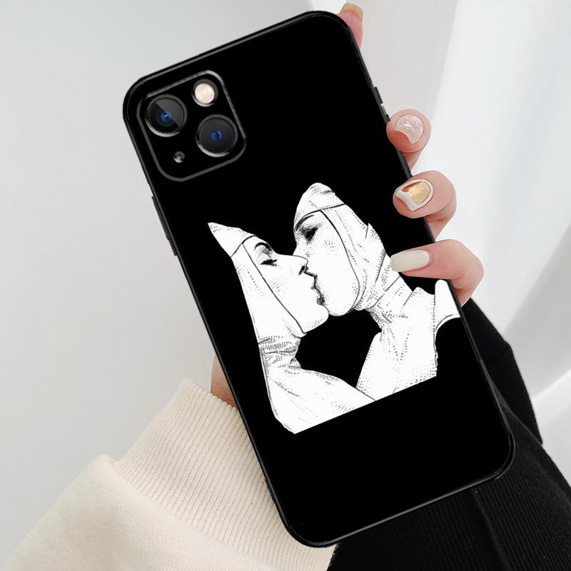 Sister Nun Kiss Phone Case For iPhone 17 Pro Max 14 13 12 11 15 16 Pro Max Mini 16 15 Plus 16e 17 Air Cover