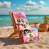 Personalized customized proof beach towel with The Powerpuff Girls pattern - soft, absorbent,quick-drying,perfect swimming,camping&bathing
