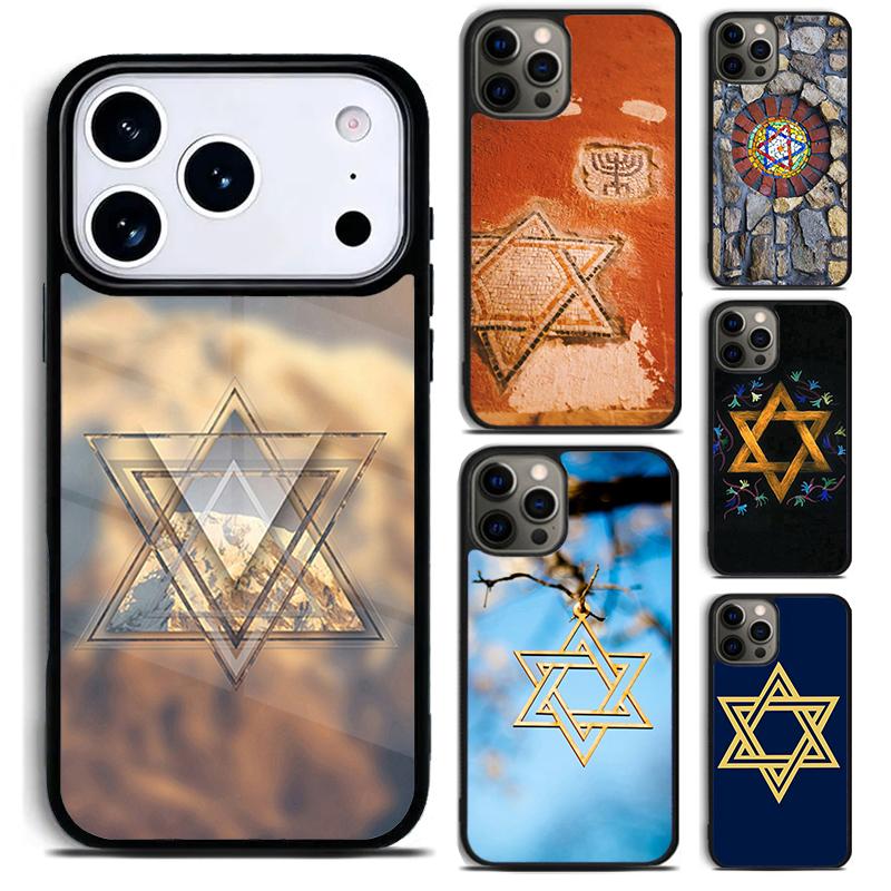 David Jewish Star Symbol soft Phone Case For iPhone 17 16 15 14 13 12 11 Pro Max Plus 17Air Soft Silicone Cover