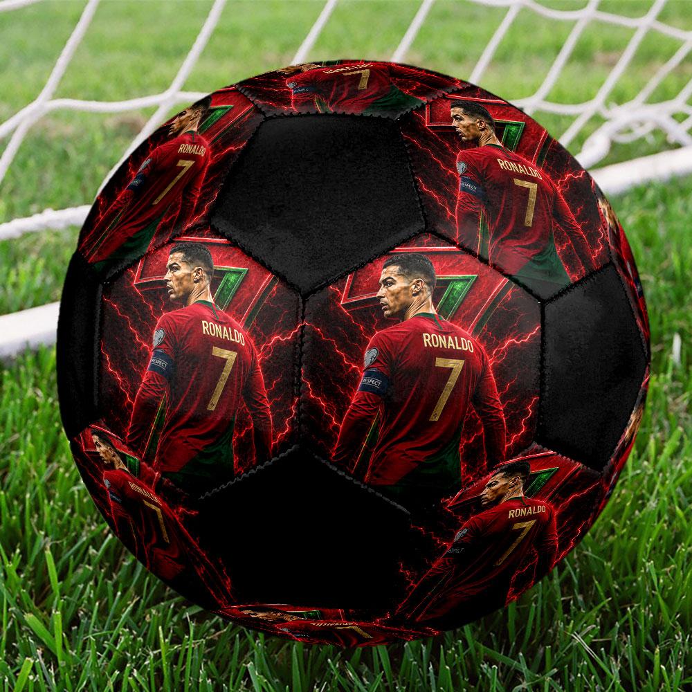 1pc Cristiano Ronaldo Soccer Ball Size 5 Indoor Soccer Ball Fashion Colorful Backyard Game - Great For Sports Fans Gift HE20
