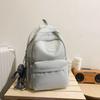 Schoolbag New Large Capacity Backpack Male and Female College Students Campus School Bag Junior High School Students Travel Computer Solid Color 