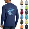 Men's 50+ Sun Fishing Shirt - Outdoor Sports Top with Stretch Elastic, Lightweight for Hiking Running