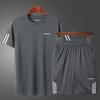 Men's Quick-Dry Summer Sports Set: Breathable Short Sleeve T-Shirt & Five-Point Shorts for Running