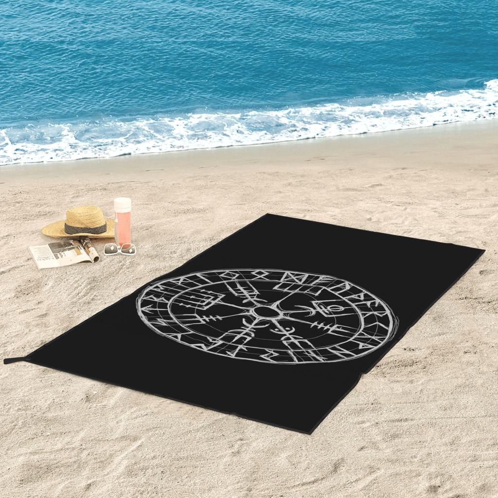 Viking Mythology Vegvisir Shield Valhalla Beach Towel Soft Microfiber Quick Dry Absorbent Quick Towels For Pool