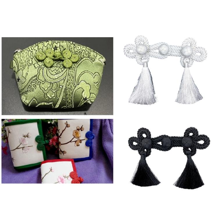 Trzy liście frędzle guziki węzełkowe chińskie ubrania ozdobne akcesoria do szycia