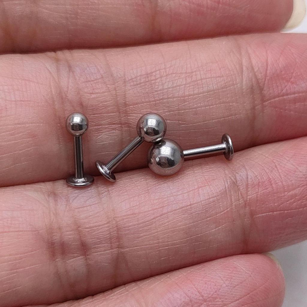Stainless Steel Ball Cartilage Stud Earrings - 3/4/5mm Sizes