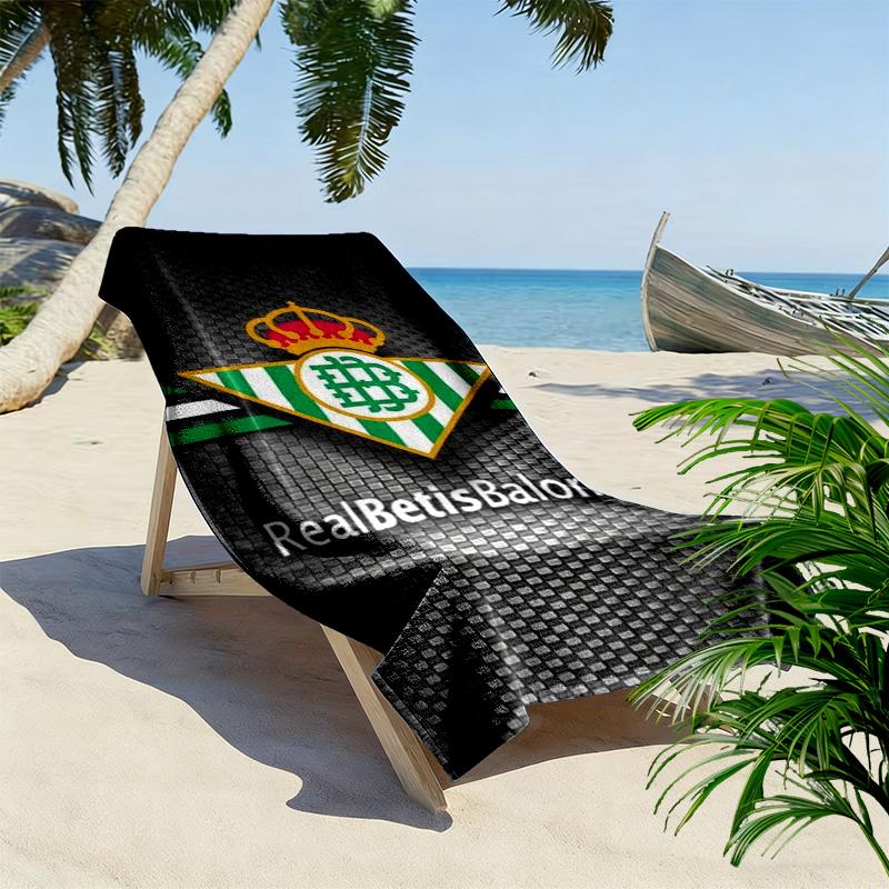 Real Betis Print Beach Towel, Large Soft Quick Dry Towel for Beach Camping Swimming