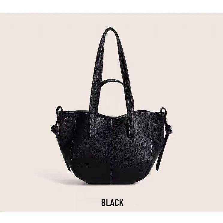 2024 Trendy Large-Capacity French PU Leather Tote & Shoulder Bag