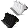 12 Paar Herren Plus Size Sportsocken EU39-46 Atmungsaktiv Bequem Schwarz Weiß Freizeit Outdoor Kurze Socken für Herren