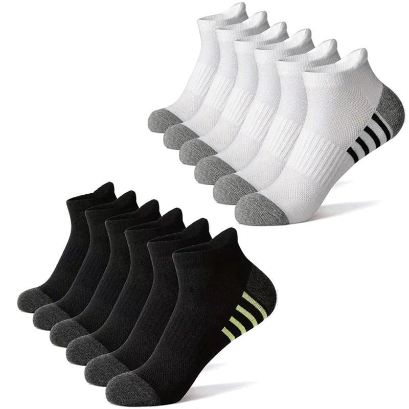 12 Paar Herren Plus Size Sportsocken EU39-46 Atmungsaktiv Bequem Schwarz Weiß Freizeit Outdoor Kurze Socken für Herren