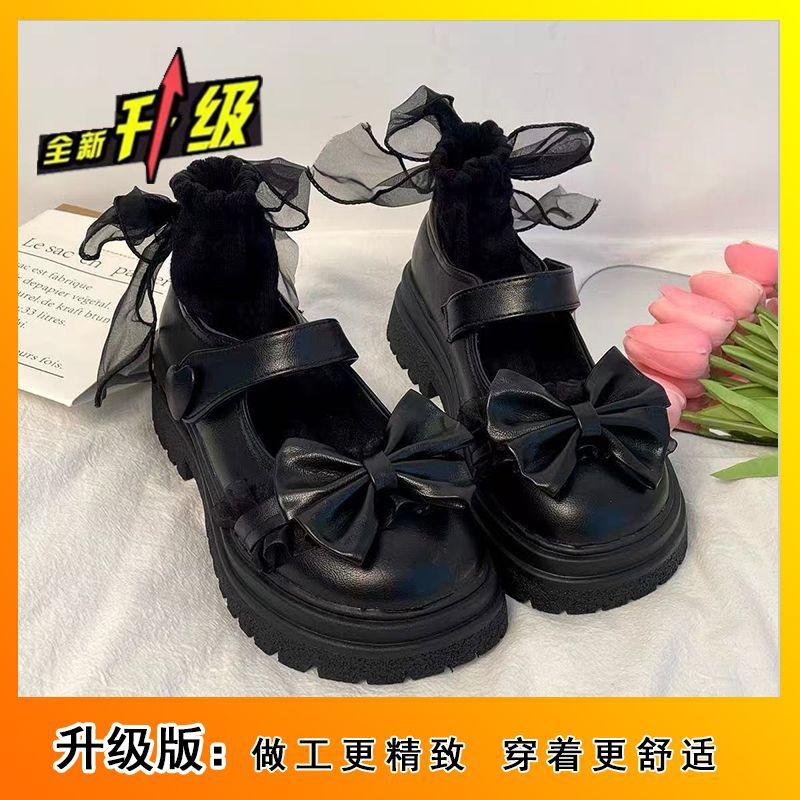 2025 autumn sweet and cool platform Japanese Mary Jane shoes women's bow student versatile jk with skirt small leather shoes list
