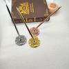 Electroplated Cylinder Pen & Flower Base Holder Set
