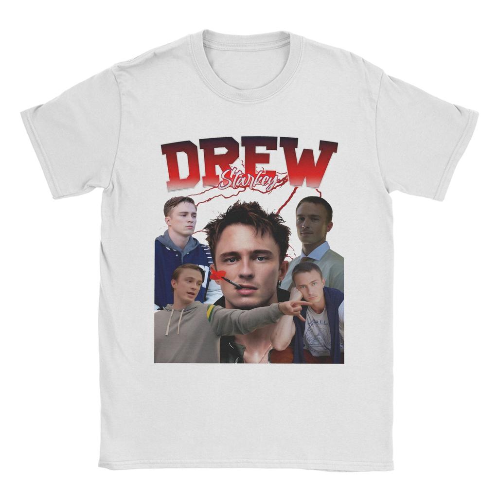 Drew Starkey Maglietta Unisex Cotone Puro Divertente Girocollo Manica Corta Abbigliamento Stampato