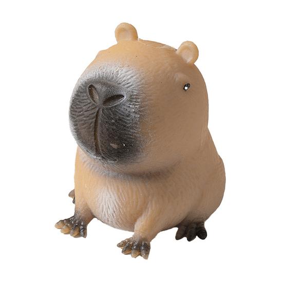 Capybara Squeeze Toy Slow Rebound Soft TPR Stress Anxiety Relief Portable Kids Teens Adults Animal Squishes Sensory Fidget Toy