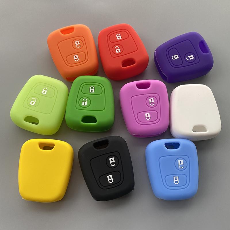 silicone car key cover case for Citroen Berligo Xsara Saxo C1C2 C3 C4 C5 C8 Picasso For Peugeot 106 206 207 306 307 406 407 Key