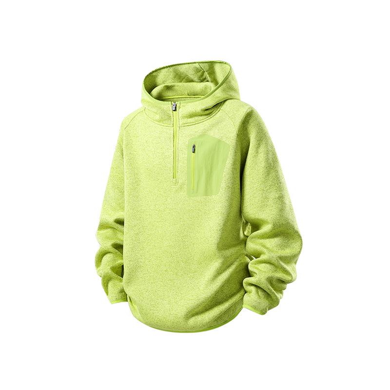 Men's Winter Sporty Loose-Fit Half-Zip Hoodie - American Mountain Style
