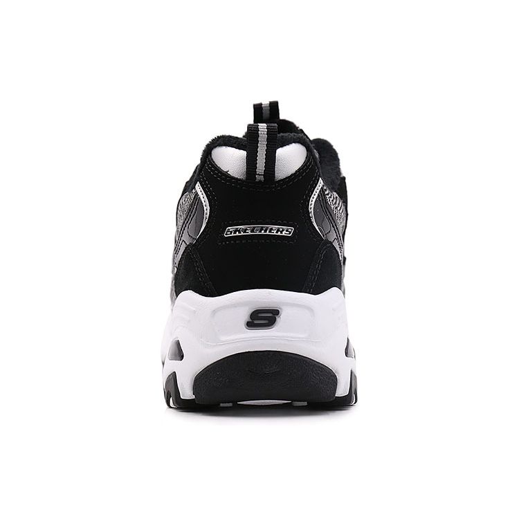 Skechers Suede And Synthetic Leather Comfortable Low-Top Casual Shoes Women Sneakers 66666036-BKW