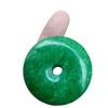 5cm Large Green Longshan Emerald Jade Ping'an Kou Pendant