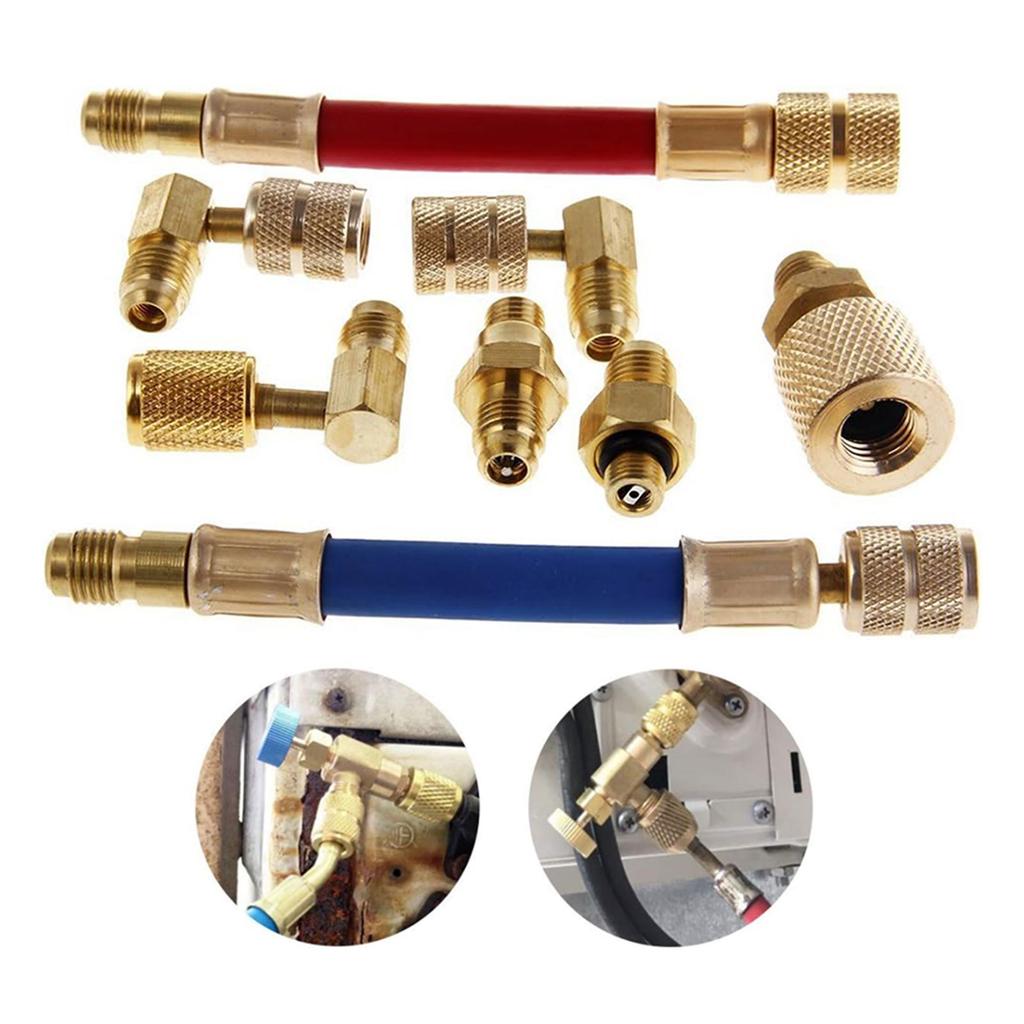 Convenient 90-Degree Adapter R134A R12 Car Air Conditioner Refrigeration Converting Adapter Perfect for Better Cooling