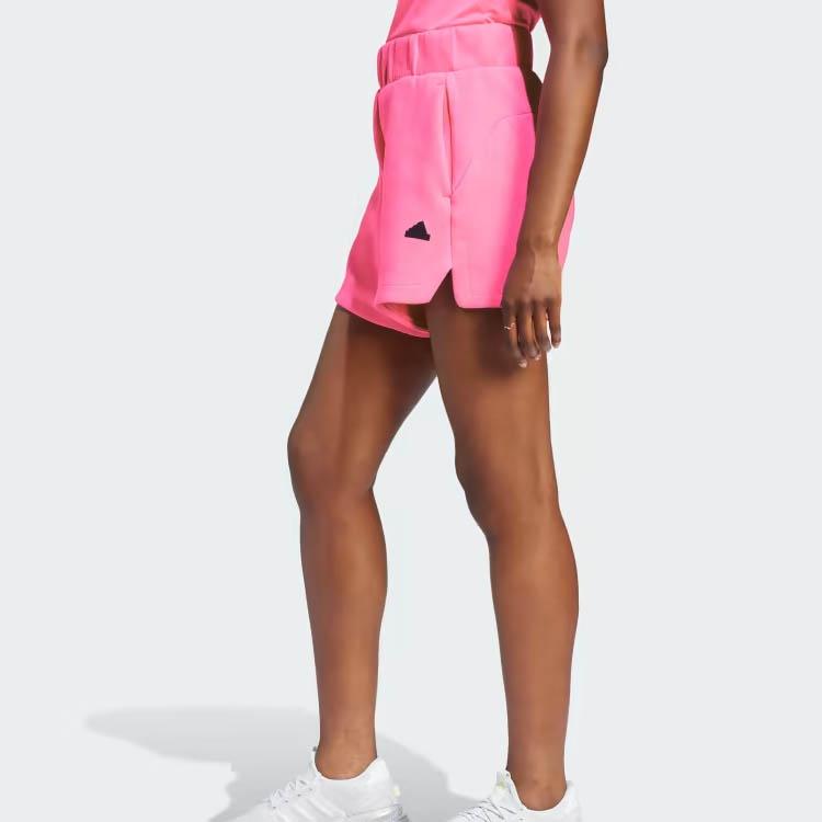 Adidas Z.N.E. Collection Logo Tape Elastic Waist Loose Casual Shorts Women Bottoms Pink IN5148