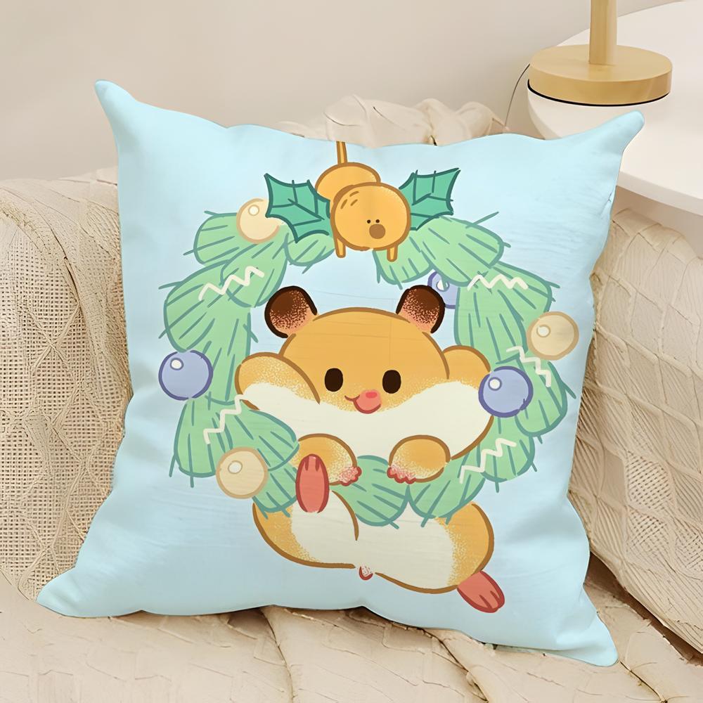 Fashing Animals On the Internet Pillow Case Natural Linen Double-Sided Printing Sofa Home Decor Cushion Cover