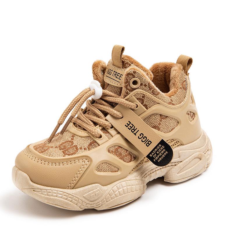 

Winter children s velvet warm board shoes tide Korean version of foot cover soft sole casual boys and girls warm sports cotton shoes handsome 31 yards inner length 19.5CM.