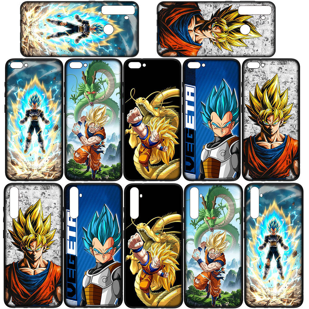 Phone Case for iPhone 17 15 16 Plus Redmi Note 14 12 11 13 Pro Max Huawei P30 P20 Lite OPPO A60 A40 A80 A38 A54 Cartoon Dragon Gokus Ball Vegeta Cover