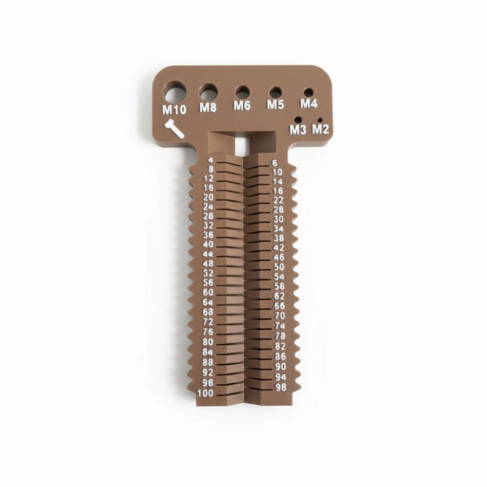T-Square Wire Screw Measuring Tool 4-100mm 3D Printing Thread Pitch Gauge Measurement Ruler Plastic M2-M10 Architect Ruler