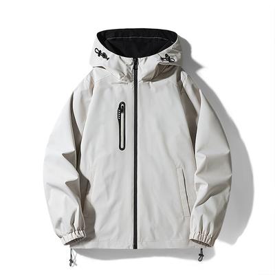Giacca Autunnale da Uomo per Esterno Giacca da Uomo Antivento Impermeabile Ampia Casual Top Autunnale da Uomo