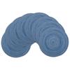 Cotton Yarn Round Placemat Blue 8PCS