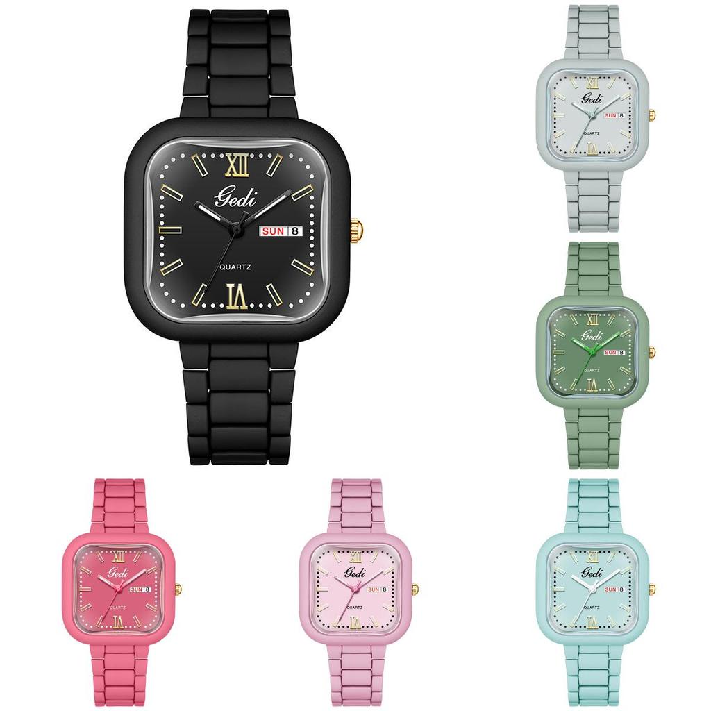Gedi Fashion Female Watch With Calendar Function Waterproof Quartz For Office And Daily Wear