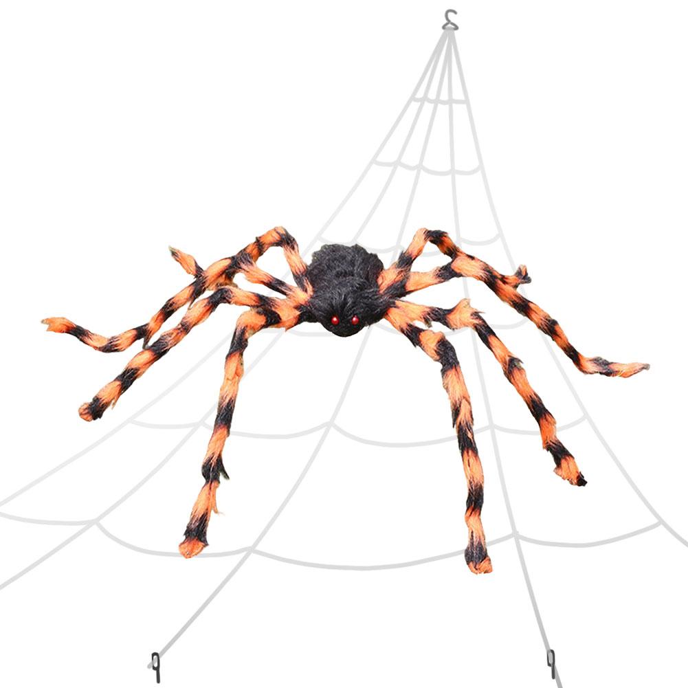 

Halloween Scary Walking Spider w/Red Eyes Indoor Outdoor Ornament Sound Activated Horror Doll Face Spider Halloween Party Decor