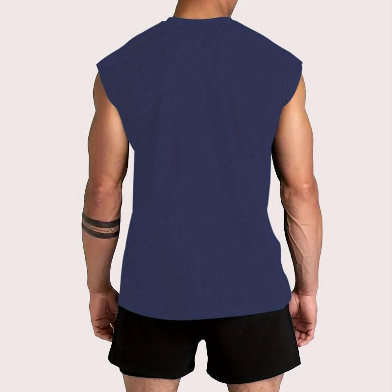 Polyester Men's Graphic Tank and Shorts Set Multi-Pocket Design Windproof Outdoor Sports