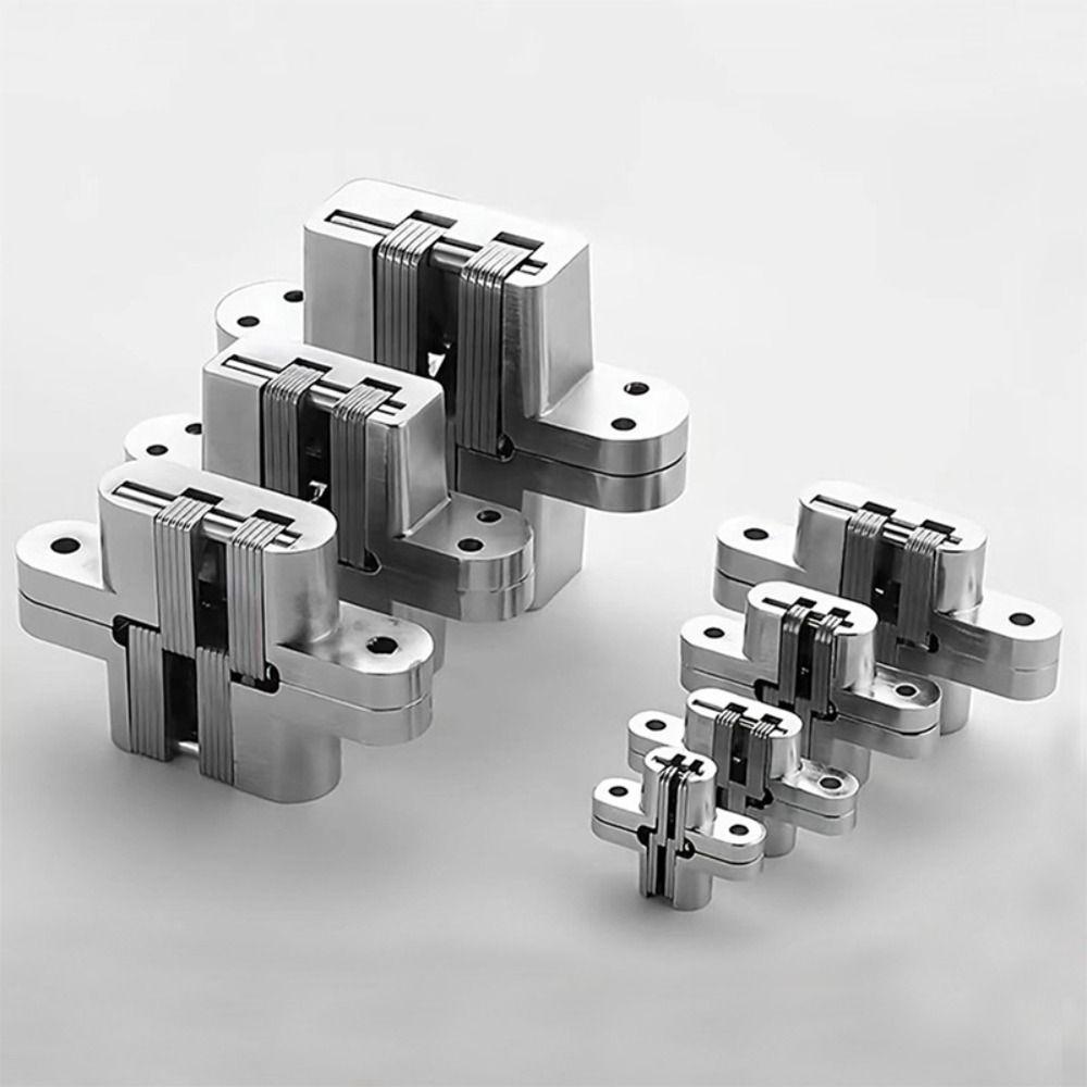 1pc Concealed Hidden Hinge Stainless Steel Door Hinge Multiple Uses Cross Hinges  for Cabinet Door