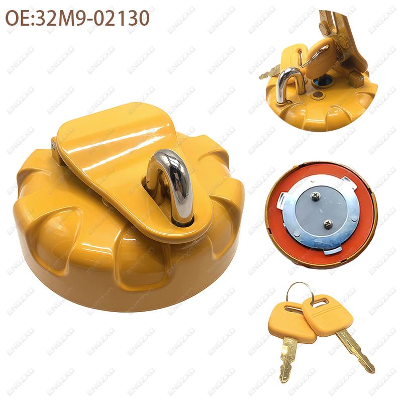 High Quality Diesel Fuel Tank Cap For Daewoo Sany Doosan DH55 150 215 225 285 Kato HITACHI 32M9-02130 Excavator Accessories