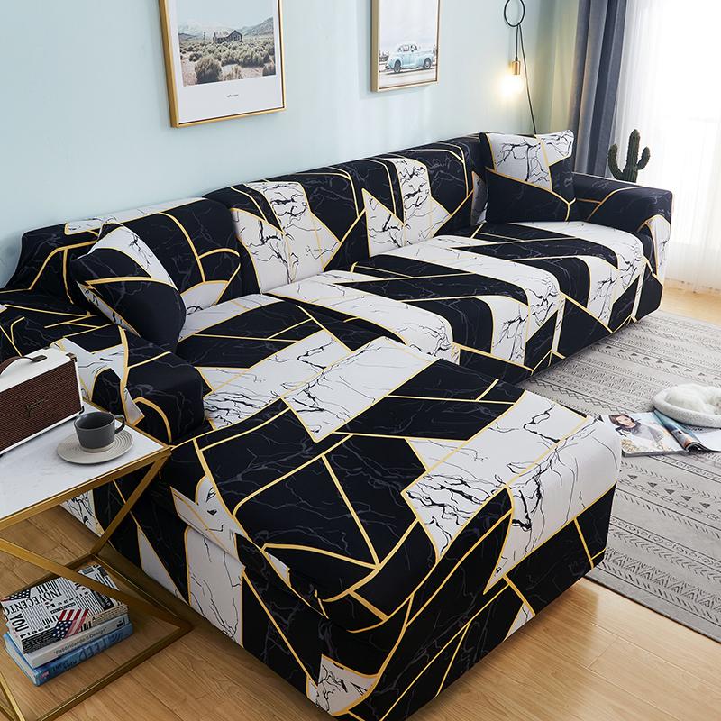 Geometric Sofa Cover Couch Coverastic Sofa Covers For Living Room Corner L Shaped Chaise Longue Armchair Sofa Slipcover