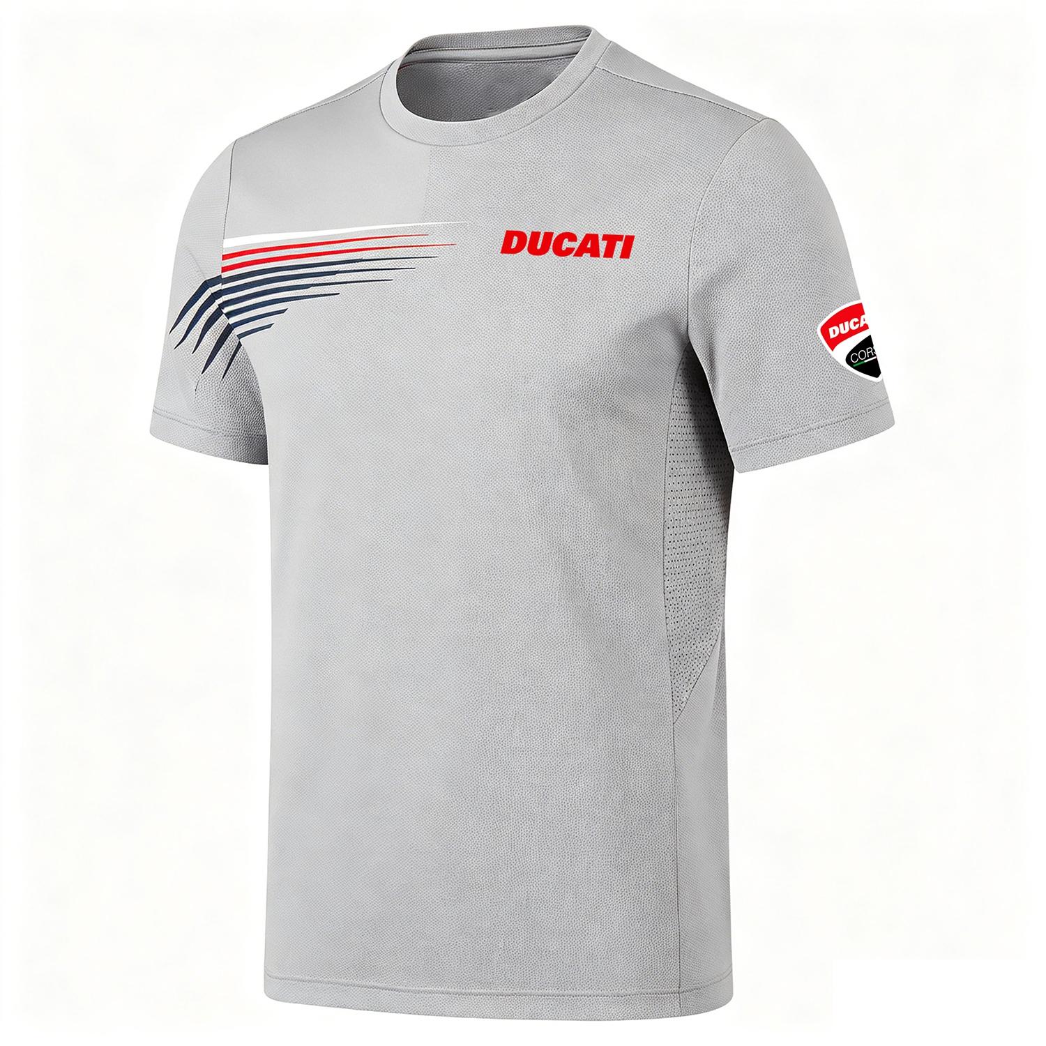 Ducati Heren  Corse Racing T-shirt Korte Mouw Heren T-shirt MotoGP Racing Print Korte Mouw Casual Tops L