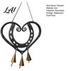 Perfect Love Decorative Bells Vintage Metal Heart Shape Wind Chimes Pendant Retro Distressed Three Soft Sound Chimes Waterproof Rust-Proof
