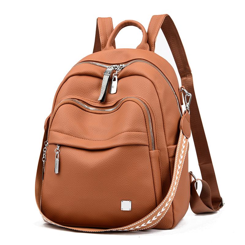 Lässiger Rucksack, modisch, vielseitig, multifunktional, für Studenten, leicht, weiches Material, neue Umhängetasche für Damen, große Kapazität, koreanische Version