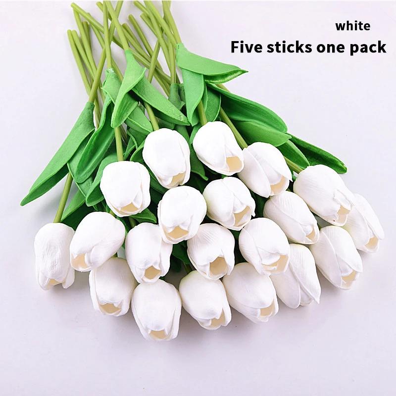 PU-Tulpe Künstliche Blume, Simulationsstrauß, Real Touch, Mini, Weihnachten, Familie, Garten, Hochzeitsdekoration