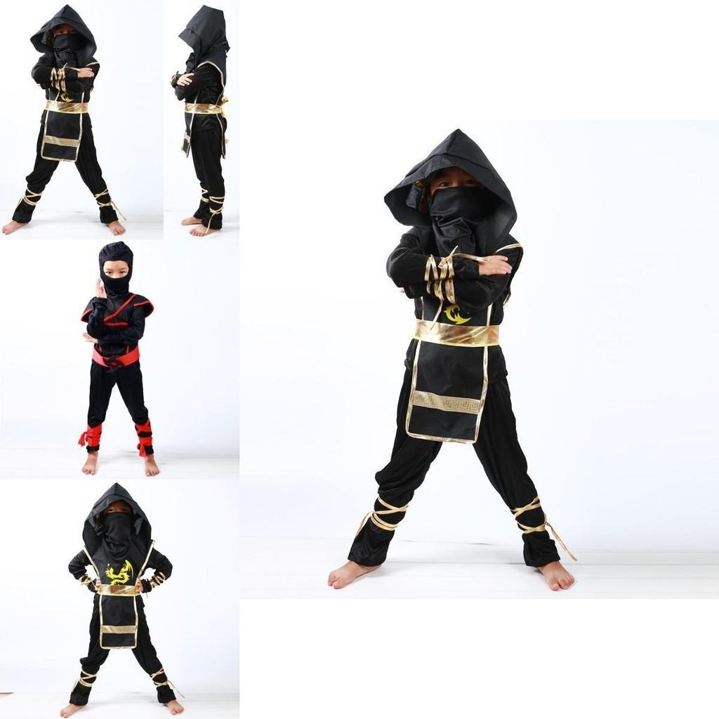 Soft Material Boys Kids Ninja Assassin Samurai Costume For Spring Summer Autumn