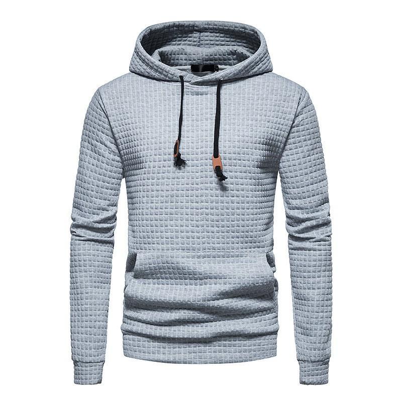 2024 Herren Europäische Größe Kapuzenpullover mit Karo-Jacquard